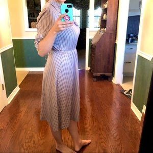 Vintage dress with cascading collar neckline